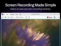 Screen Recording Made Simple Select an area and start recording instantly.