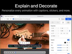 Explain and Decorate Personalize every animation with captions, stickers, and more.