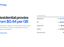 HProxy prices: residential proxies from $0.44 per GB