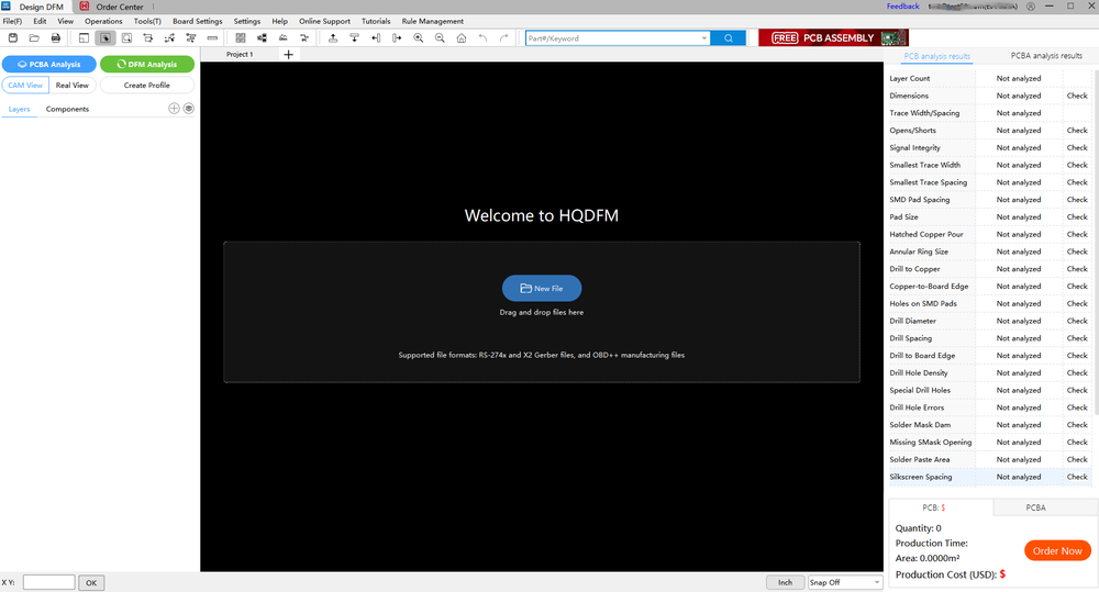 Import Gerber files