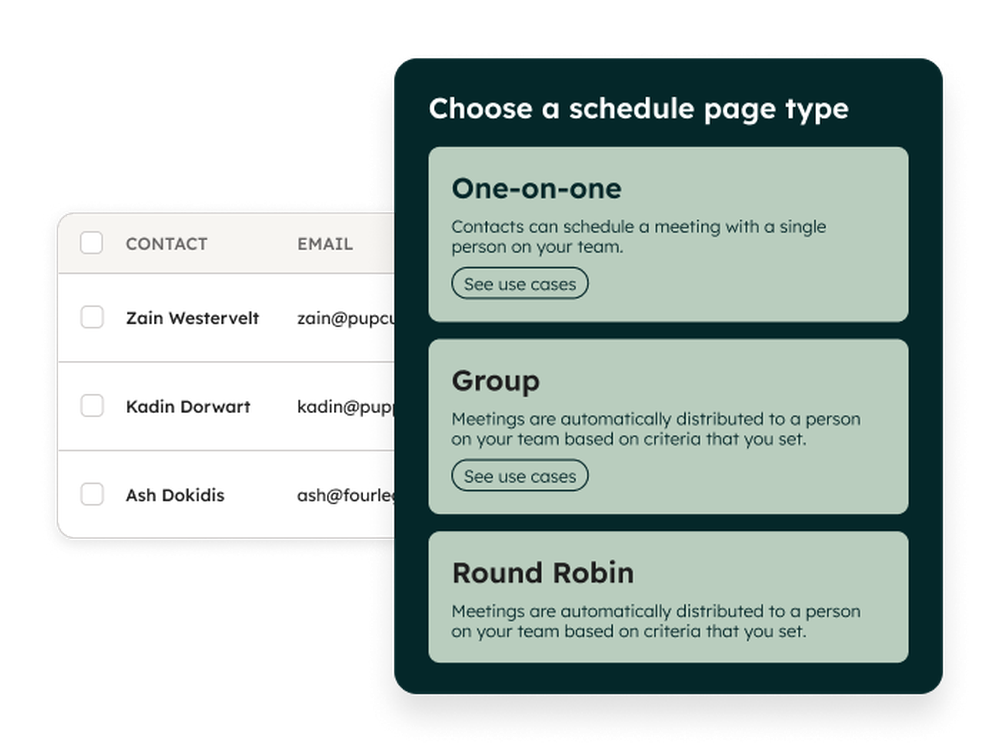 HubSpot Meetings Screenshot 1