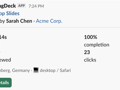 Slack notification 