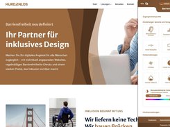 Website with Hürdenlos.Assist Widget open