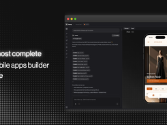 Huxly AI mobile app builder: editable code workspace with a live iPhone app preview.