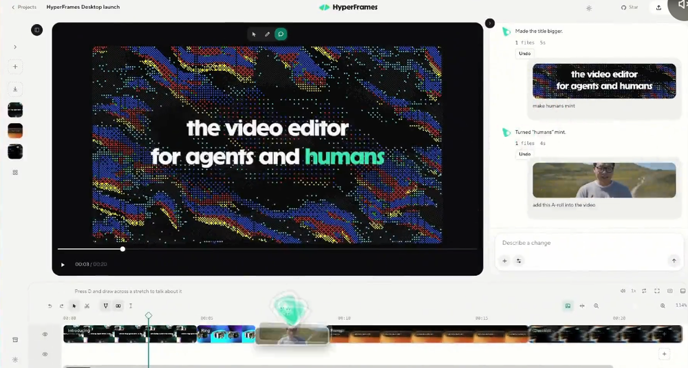HyperFrames Studio Screenshot 1