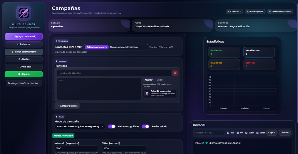 Hyperion Multi Sender Screenshot 1