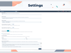 Instructional graphic titled “Settings” containing an Inbox Spam Filter configuration screen with thresholds, whitelists, inbox selection, switches, and custom instructions.