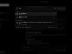 Dark-mode Incbury search dialog with results for “offsite” across chats and messages.