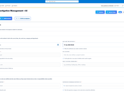 Pre-investigation stage evidence interface featuring a structured 3-step workflow to upload gathered evidence, capture audio or voice interviews, and utilize built-in AI tools to prepare initial investigation drafts.