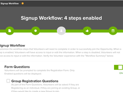 Opportunities & Workflows - Opportunity management becomes seamless for staff while providing a hassle-free sign-up experience for volunteers. 