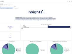 IAM Member Summary shows a single user’s or service account’s Google Cloud permissions, including total accessible assets and projects and IAM policy counts by role, project, and asset category, to support least-privilege reviews.