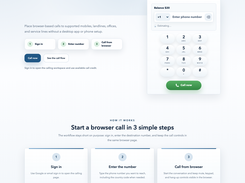 Instant Web Call browser calling homepage