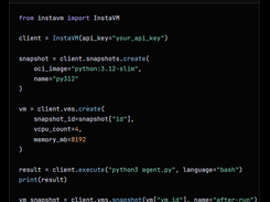 InstaVM Screenshot 1
