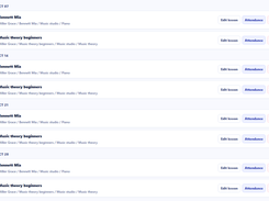 Class scheduling software: individual lessons and group classes