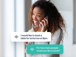 A customer calls to book a table for tomorrow at 8 pm, and Bookline's AI voice agent takes the booking, asking for the number of guests. Restaurants never miss a reservation call, even during service.