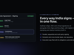 Aadhaar eSign, DSC, Zoho Sign, DocuSign and e-stamping