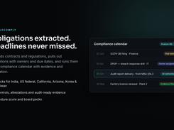 AI extracts obligations onto a compliance calendar with owners