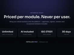 Priced per module with unlimited users