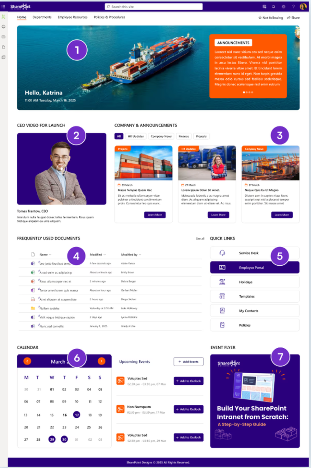 Intranet Design 5 by SharePoint Designs