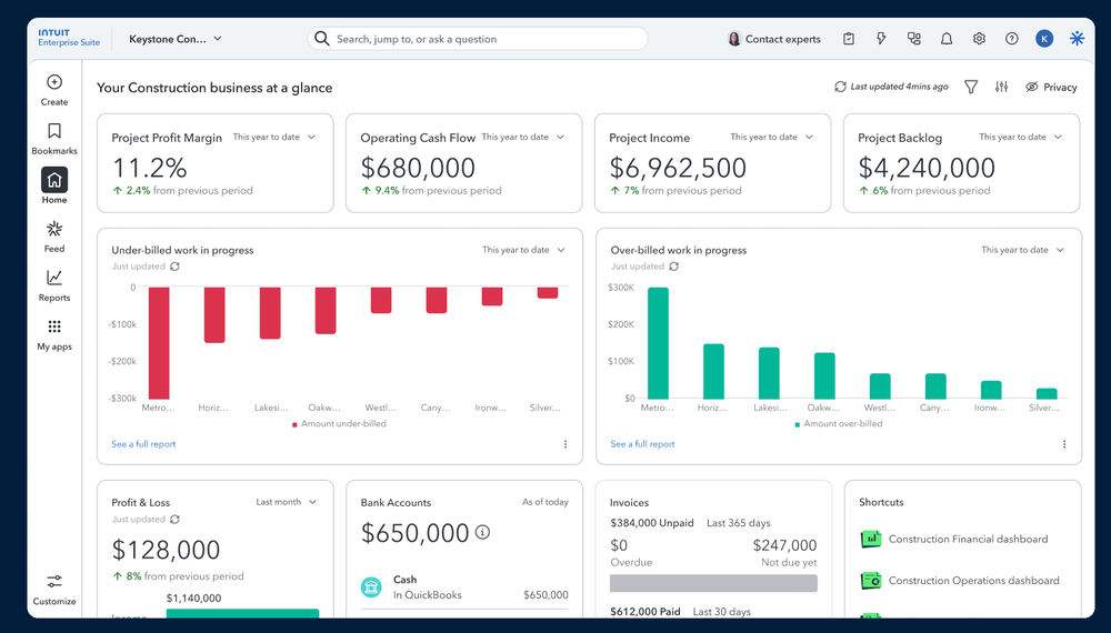 Intuit Enterprise Suite Screenshot 1