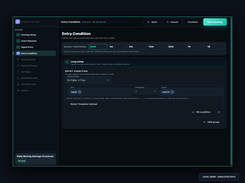 No-code and Python trading strategies