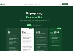 pricing page