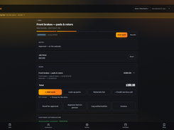 You can: - Build out your invoice - Add work to it - Send for approval - Look up parts and parts prices - Take pictures of things that have failed that you want to document and/or explain to the customer why they should get it fixed