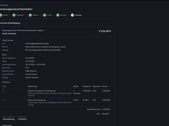 Review invoice totals and prepare a PDF with an embedded ZUGFeRD e-invoice. Example data.