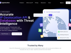 IPGeolocation.io landing page and product positioning