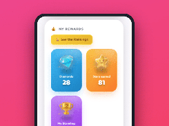 Correct answers translate directly into diamonds and stars, giving learners a running score they can compare against peers via the leaderboard. A live standing — like #7 — turns every lesson into friendly competition that keeps kids coming back.