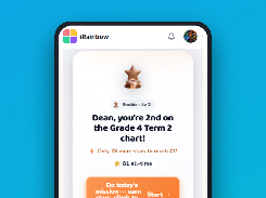 Students see their live class rank, all-time star tally, and exactly how many stars separate them from #1 — turning every daily mission into a concrete step up the leaderboard. With 17 days left in Term 2, the gap to first place stays visible and motivating.