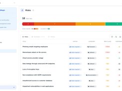 Risk management with prefilled risks, owners, ratings and measures