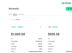 Account panel