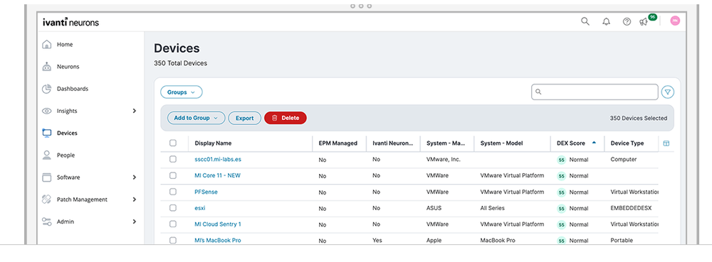 Ivanti Neurons for UEM Screenshot 1