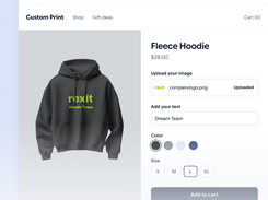 Image-generation workflow at step 1, with photo upload, image-style selection, Generate button, and a blank generated-images panel.