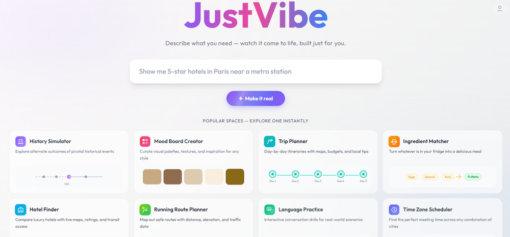 JustVibe Screenshot 1