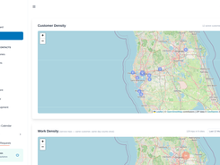 maps to show customers, machines and where servicemen drive to - helps you determine where your next hire should be located