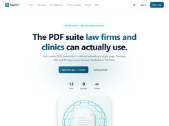 KeptPDF home: drop a PDF, work on it locally, nothing uploads