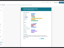 Auto-detected names, SSNs, and other identifiers ready for review