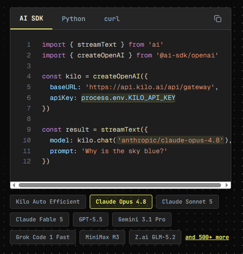 Kilo Gateway Screenshot 1