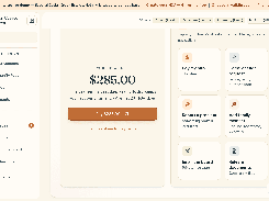 KindHOA interactive-demo dashboard showing fictional HOA dues of $285.00 and action cards for paying bills, home changes, problem reports, family members, board email, and documents.