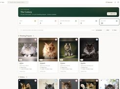 Cattery mode — the whole platform speaks cats and kittens, with TICA/CFA registries