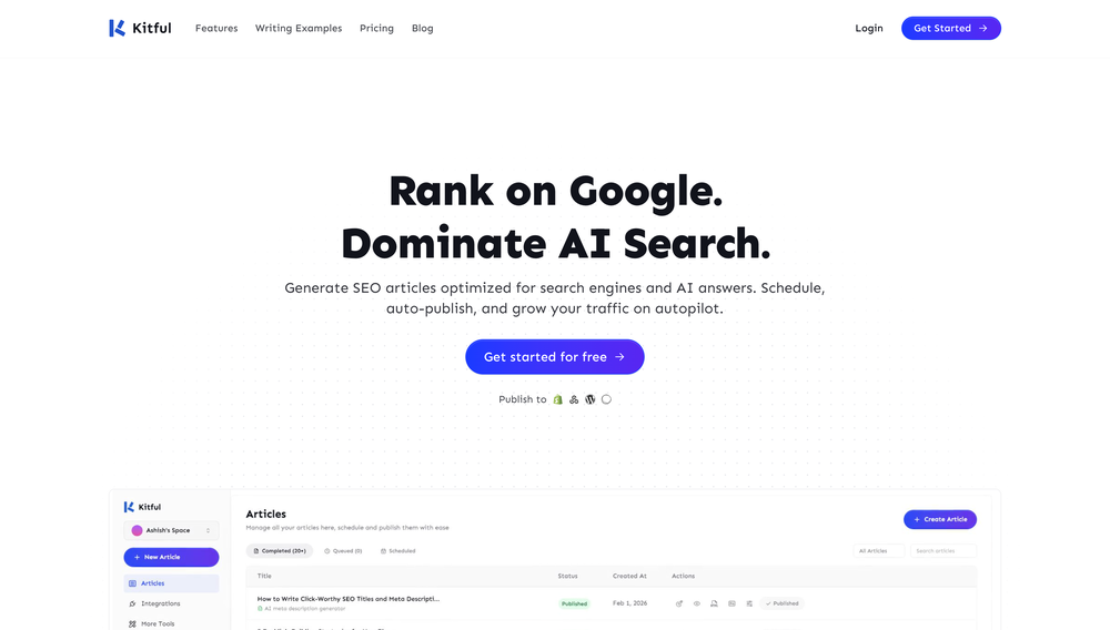 Kitful Homepage
