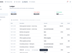 Reports - Ledger