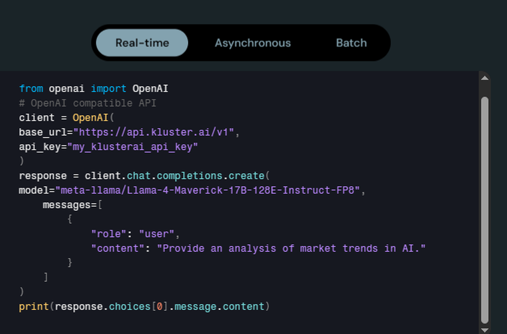 kluster.ai Screenshot 1