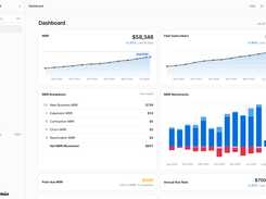 Kometrics dashboard with MRR, paid subscribers, MRR movements and churn