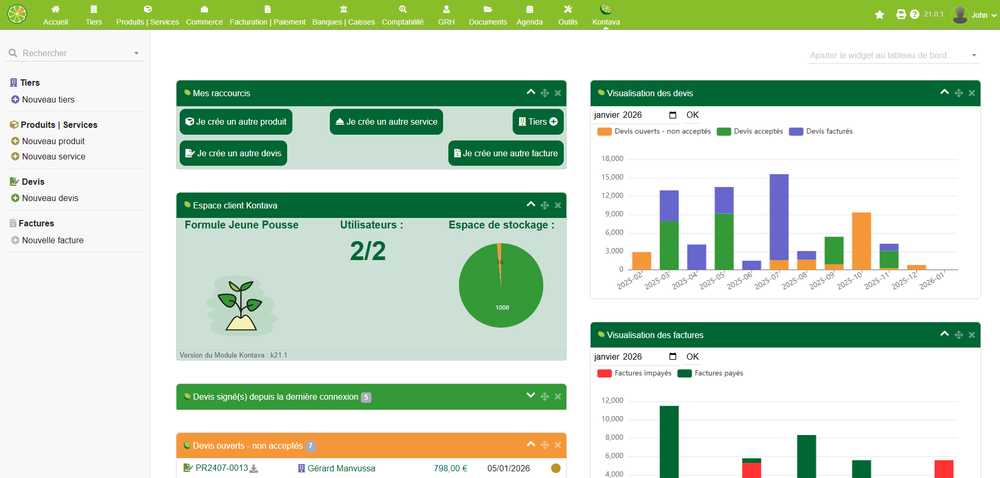 Kontava Dashboard