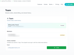Share credits, billing and conversion history across your accounting team or finance department