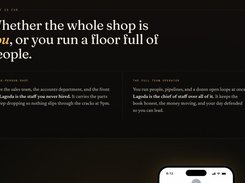 Who Lagoda is built for. One-person shops, and owners who run a full team.