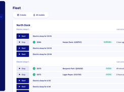 The fleet view: start and stop connected boats remotely for keyless rental